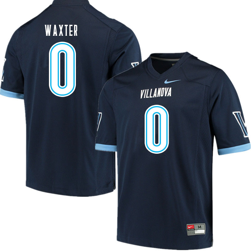 Men #0 Isas Waxter Villanova Wildcats College Football Jerseys Sale-Navy - Click Image to Close